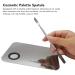 Buy Stainless Steel Makeup Mixing Palette | Cosmetic Artist Mixing Palette & Spatula for Nail Art & Eyeshadow - International Shipping Available - Buy Online on SooperMarket.com