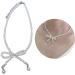 Oralgo's Bohemian Pearl Necklace | Loop Trailer & Collarbone Chain | Crystal Pearls Jewelry for Women & Girls - Black - Buy Online on SooperMarket.com