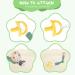 Vicloon Baby Dummy Clips 3 Pcs - BPA Free Soother Pacifier Chain Holder Clips for Boys and Girls - Teether Toy or Soothie - Green/Gray/Beige - Buy Online on SooperMarket.com