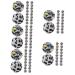 EXCEART 100 Pcs Silicone Bead Set Leopard Print Pacifier Chain Silica Gel Baby As Shownx5pcs 1.5X1.5X1.5CMx5pcs