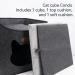Geizire Cat House - Large Foldable Cat Cave for Indoor Cats - 2022 New Design - Cute Opening Shape - Medium Dark Grey - Buy Online on SooperMarket.com