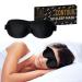 Samadhaan 3D Contoured Sleep Mask  Deep Orbit  Ultra Light Weight & Comfortable Sleeping Mask  3D Sleep Mask for Eyelash Extensions with Velcro Closure  Concave Molded Night Sleep Mask  Black