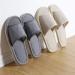 6 Pair Open Toe Breathable Spa Slippers for Hotel Guests - Beige Medium & Gray Large - Washable Unisex Slippers - Buy Online on SooperMarket.com