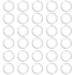 30PCS Clear Glass Cabochons 1 Inch Dome Tile Clear Glass Pebbles Non-Calibrated Round Gems for Crafts  Cameo Pendants  Photo Jewelry  Rings  Necklaces 1 inch/ 25mm