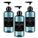3 pieces 500 ml of empty pumping bags blue shampoo bottle pump dispenser shampoo donor for shower shampoo bottles for filling body soap shampoo conditioner