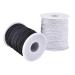 Elastic String for Bracelets, 2 Rolls 1 mm Sturdy Stretchy Elastic Cord for Jewelry Making, Necklaces, Beading Black+White
