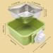2-in-1 Pet Hanging Bowl for Crates - Small Dog/Puppy/Cat/Rabbit Feeder - Removable Stainless Steel - Green - Ideal for Hamster/Guinea Pig/Ferret - Buy Online on SooperMarket.com