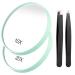 Funtopia Magnifying Mirror and Tweezers Kit 20X/10X Magnifier Compact Mirrors with 2 Suction Cups Travel Mirror for Makeup Eyebrow Tweezing Blackhead Blemish Removal (3.5 Inch Green)