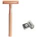 Oueyfer Double-Sided Safety Razor - Premium Zinc Alloy & Metal Handle for Effortless Hair Removal - Stylish Rose Gold with Bracket - Buy Online on SooperMarket.com