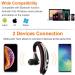 Bluetooth Headset V5.0 - Noise Canceling Mic, Ultralight Business Earpiece for Cell Phone, Sweatproof Headset for Driving/Trucker/Office - Red - Buy Online on SooperMarket.com