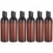 Minkissy Shampoo Dispenser 6pcs 250ml Portable Travel Bottles Plastic Refillable Bottles Plastic Squeeze Bottle with Disc Cap for Shampoo Lotion (Brown Bottle) Travel Size Toiletries