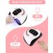 FAKZE NAGELROCKNER LAMP 180W - UV LED Nail Lamp for Shellac & Gel Polish | Digital Display 66 LEDs Timer (10/30/60/99S) | X10 Rose Gold | International Shipping Available - Buy Online on SooperMarket.com