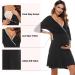 Sykooria Women's Cotton Nursing Nightdress with 3/4 Sleeves - Black XL - Buy Online on SooperMarket.com