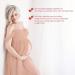 FEOYA Maxi Maternity Dress - Orange Chiffon Lace Strapless Gown for Pregnancy Photography - Buy Online on SooperMarket.com