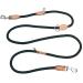 2m dog leash with 2 carabiners nylon double liners robust training lines drag line wearable dogs double -leased exercise line permanent for small medium -sized and large dogs (black)