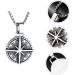 CHILDWEET 1pc Compass Necklace Mens Necklace Mens Pendants Vintage Star Necklace Man Stainless Steel Jewelry - Buy Online on SooperMarket.com
