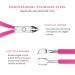 Andlane Cuticle Trimmer and Pusher - Professional Stainless Steel Nippers - Manicure/Pedicure Tool (Pink) - Buy Online on SooperMarket.com
