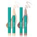 Aaiffey 2PCS Eyeshadow Stick Set Eye Brightener Stick Waterproof Glitter Eyeshadow Pencil Highlighter Eye Liner Shimmer Creamy Long Lasting Eye Makeup (2#Champagne+3#Rose Gold)