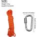 BeGrit 6mm Floating Rope Anchor with Aluminum D-Ring Locking Carabiner - 10m | Ideal for Kayak, Canoe, Boat, Camping, Hiking, Awning & Tent Canopy - Buy Online on SooperMarket.com