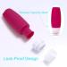 90ml Silicone Travel Bottles Set - BPA-Free Leak-Proof Portable Containers for Toiletries Lotion Shampoo & Conditioner - 4 Pack (Rose Red) - Buy Online on SooperMarket.com
