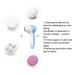 Buy MOSCHOW Face Cleansing Brush 4-in-1 Set - Waterproof Facial Brush with Exfoliating Heads - Blue - Buy Online on SooperMarket.com