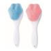 SHANPIN Handheld Silicone Face Scrubber Exfoliator Manual Handheld Facial Cleansing Brush Blackhead Scrubber Soft Bristles Waterproof for Face Skincare (2 Pcs)