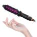 Mini Curling Iron Brush 1 Inch Barrel for Travel, Hair Curler Brush Curling Wand with Extra Long Tourmaline Ceramic Barrel, Anti-Scald Brush Curling Iron for Short Hair/Shoulder Hair 1 Inch mini size