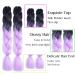 Buy Purple Kanekalon Braids Extensions | 24 Jumbo Box Braids Ombre Hair | 6-Pack Synthetic Hair for Crochet Braids (Black-Purple) - Buy Online on SooperMarket.com