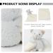 Warmhm Bear Doll & Sloth Plush Toy - Soothing Blanket for Baby Beds | Earth Color Cartoon Comfort | Soft PP Cotton Crib Toy - Buy Online on SooperMarket.com