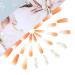 Brishow Heart Long Orange Ballerina Press-On Nails - 24PCs Acrylic Artificial Fingernails for Women & Girls - Buy Online on SooperMarket.com