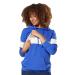 HAPPY MAMA. Women's Nursing Hoodie Breastfeeding Colour Block Maternity. 503p 8 Royal Blue & White