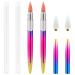2 pieces of rhinestone-picker puncture wax tip peak-up applicator with an additional interchangeable wax head nail art road pencil rhinestone-pickup applicator tool for the manicure
