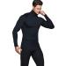 TSLA Men's UPF 50+ Mock Long Sleeve Compression Shirt | 1 or 3 Pack | Athletic Workout & Water Sports Rash Guard | Black Medium - Buy Online on SooperMarket.com