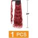 Prinfantasy Red Curly Wrap Around Ponytail Synthetic Hair Extension 24 inch - Perfect for Cosplay - MW133 - Buy Online on SooperMarket.com