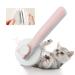 FuninCrea Dog Grooming Brush Cat Hair Brush Self Cleaning Slicker Dog Brush with Smooth Handle for Long Hair & Short Hair Stainless Steel Bristles Pet Hair Remover for Pet Massage (Pink)