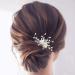 Easedaily Pearl Bride Wedding Hair Comb Silver Rhinestone Bridal Hair Pieces Crystal Hair Clip Hair Accessories for Women and Girls