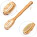 MCUILEE Wooden Bath Brush | Long Handle Body Massager Shower Brush with Bristles for Exfoliating & Back Scrubbing - International Shipping Available - Buy Online on SooperMarket.com