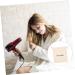 Premium Drawstring Hair Dryer Bag - Travel Cosmetic Organizer Silicone Case Essential Room Supply - 33x30cm Beige - Buy Online on SooperMarket.com