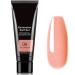 Nail Extension Gel Nail Builder 15ml Cinnamon Poly Gel False Nail Gels Nail Extension Nude Pink Nail Gel Enhancement Crystal Polygel for Beginners Nail Art French Manicure Women (#09 Light apricot)