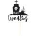 Arthsdite Rip Twenties Cake Topper Death to My Twenties/Rip to My Twenties Cake Decorations Old English Themed 30th Birthday Party Decorations - Black Glitter - Buy Online on SooperMarket.com