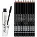 Jojomis 12pcs Waterproof Eyeliner Eyebrow Pencil Black + Curl Mascara - Buy Online on SooperMarket.com
