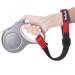 Petbonus Short dog leash safety bracelet for roller linen dog leash reflective seams and adjustable soft padded handle extra layer of safety for strollers (red) 1 piece of red