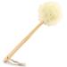 D Loofah on a Stick, Exfoliating Lufa Back Scrubber for Shower, Shower Sponge with Long Handle, Handheld Bath Body Brush for Men and Women, Beige