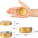 Buy 1 oz Screw Top Aluminum Tin Jar with Lid & Labels - Gold Pack of 32 | International Shipping Available - Buy Online on SooperMarket.com