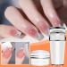 4-Piece Nail Art Stamper Kit | Silicone Clear Stamps & Scraper | DIY Manicure Tools for French Nail Design - Buy Online on SooperMarket.com