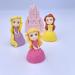4x Princess Cake Toppers Set - Princess Castle Girls Birthday Party Wedding Baby Shower Christening Cupcake Decoration - Comes with an Edible Glue - Buy Online on SooperMarket.com