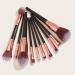 DFHBFG 10-Piece Black Makeup Brush Set - Professional Foundation Brushes & Uniform Size - Perfect for Flawless Application | International Shipping Available - Buy Online on SooperMarket.com