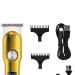 Buy Rechargeable Hair Clipper Set - Cordless Gold Metal Electric Trimmer with Guide Combs for Grooming | International Shipping Available - Buy Online on SooperMarket.com