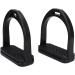 Buy Doact Iron Stirrups for Adults & Kids - Black Rubber & Plastic Medium Dressage Safety - Perfect for Young Equestrians - Buy Online on SooperMarket.com