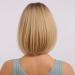 Haircube Short Bob Wig with Bangs - Heat-Resistant Ombre Blonde Wigs for Women | Perfect for Parties Cosplay & Daily Use - Buy Online on SooperMarket.com